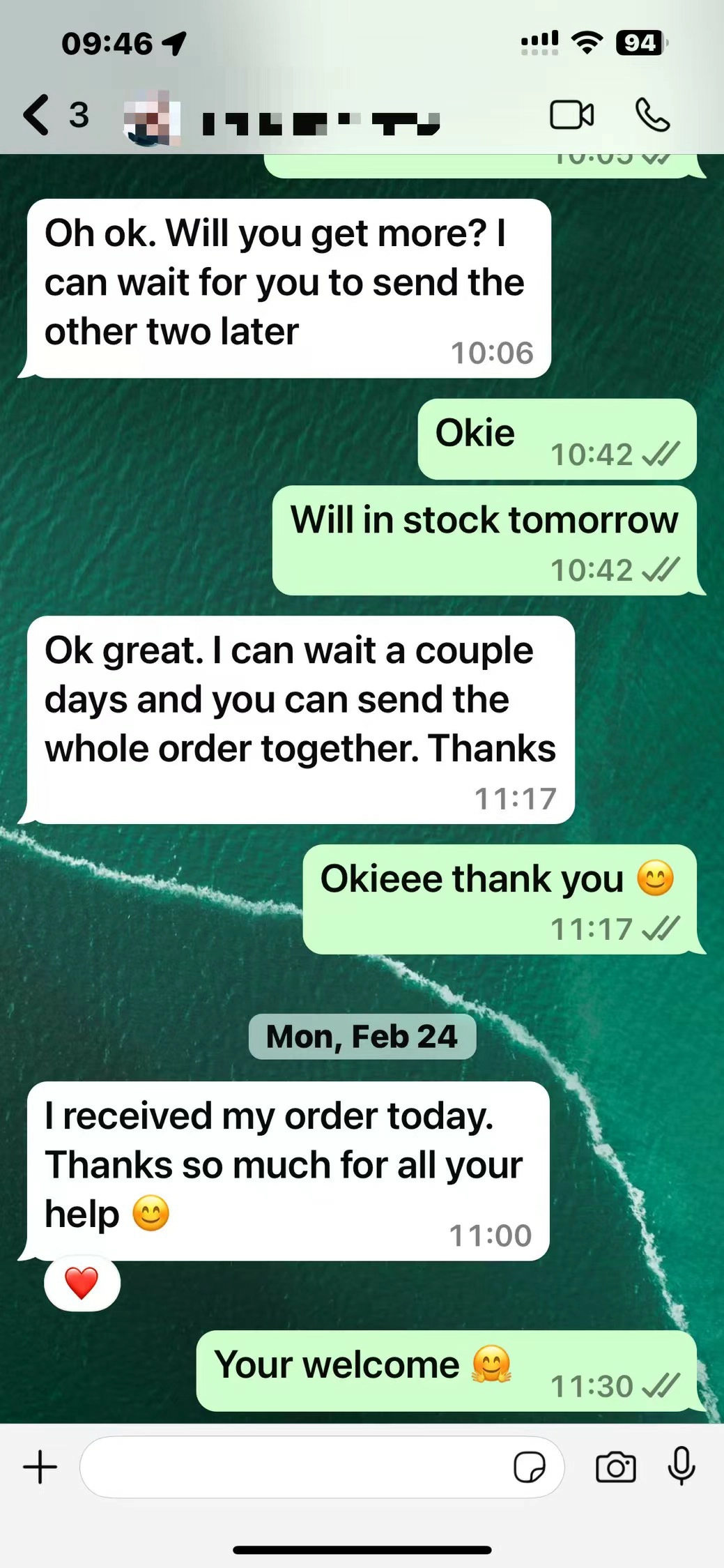Customer praise screenshot 5